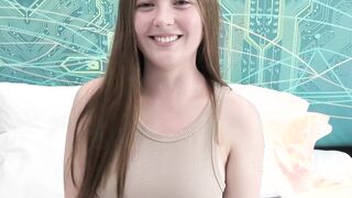 She is 18 with braces and a bald pussy