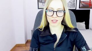 Small tits amateur blonde beauty on webcam