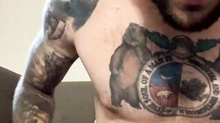 Fascinating tattoo Lil' Buddy masturbating Part 4