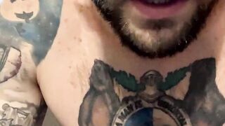 Fascinating tattoo Lil' Buddy masturbating Part 4