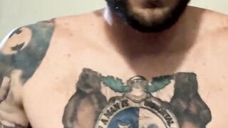 Fascinating tattoo Lil' Buddy masturbating Part 4