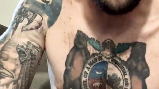 Fascinating tattoo Lil' Buddy masturbating Part 4