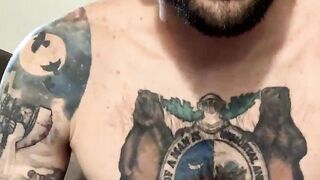 Fascinating tattoo Lil' Buddy masturbating Part 4