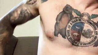 Fascinating tattoo Lil' Buddy masturbating Part 4