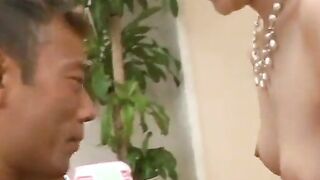 Japanese Porn Babe Gives Soupy Massage To Older Man