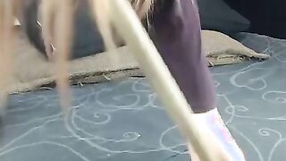 Petite Babe dildoing her tight ass with dildo