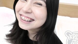 This Eskimo barely legal with braces blows penis point of view style
