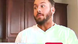 Huge Tit cougar, Sybil Stallone, getting a juicy cummed from the delivery man