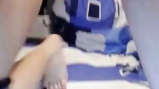 Hot Chick with big tits fingering her pussy