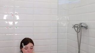 Cute Brunette Camgirl Big Tits Striptease
