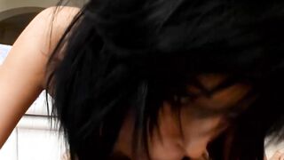 tiny boobs dark hair eighteen got POV anal