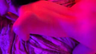 She loves fucking with neon lights on