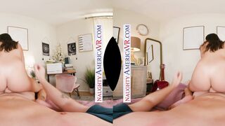Aria Sloane takes a break from filling her blowjob with school work to filling her twat with penis