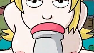 Hentai MILF and teen blowjob