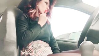 BAE, ALONE, SKANK WANTS TO MASTURBATE INTO HER VEHICLE INSIDE