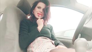 BAE, ALONE, SKANK WANTS TO MASTURBATE INTO HER VEHICLE INSIDE