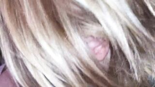 Gorgeous wife New Years blowjob and cum swallow