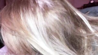 Gorgeous wife New Years blowjob and cum swallow