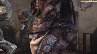 Massive 3D Animation Compilation involving Monster that roughly destroy game girls