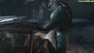 Massive 3D Animation Compilation involving Monster that roughly destroy game girls