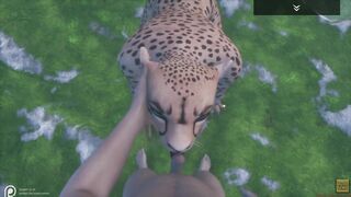 Wild Life / Cheetah Furry point of view Porn in Deep Jungle