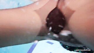 Zuzanna swims naked and horny inside the pool