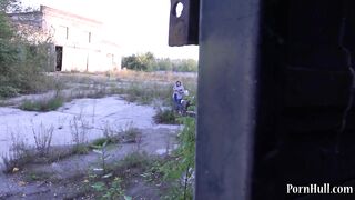 bbw masturbating in a public place