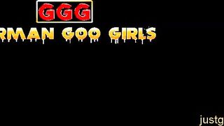 Long Boobs chinese dark haired swallowed our cum - German Goo Girls
