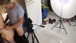 Photoshoot turned inside me fucking the performer