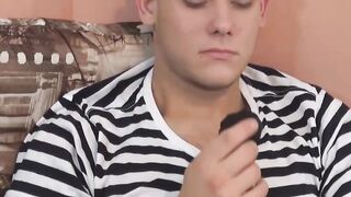 His dick is only getting harder when he looks at his toes