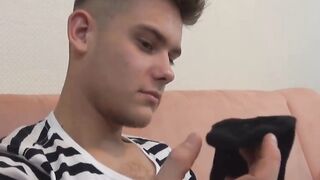 His dick is only getting harder when he looks at his toes