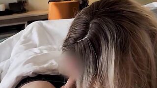 Stepmom shares the bed and her ass with a stepson