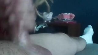 Cd lexx cums on freinds cock then sucks the cock
