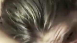 Cute girl sucks and licks balls and earns huge facial reward