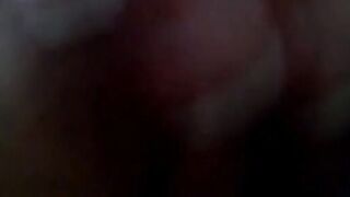 Orgasm and cumshot over her pussy
