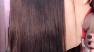Perfect blowjob by horny trans