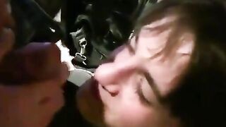 Twink doesn't like the cum I shoot in his mouth