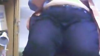 Office girl teases in her office