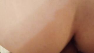 He fucked me from behind then came on my tits