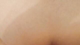 He fucked me from behind then came on my tits