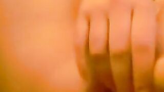 Russian whore plays with dildo.