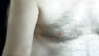 handsome hairy dad jerking off