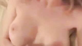 Hot milf blowjob handjob and cum on breast