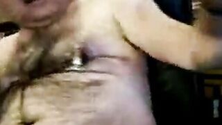 Dad pumps cock and cum