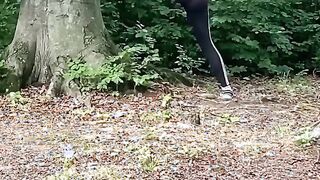 Risky sex in the forest. Russian gave herself in the forest!!!