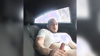 Str8 guy masturbation on the car