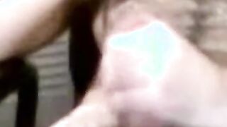 Very hairy daddy bear on cam