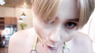 Perfect Assed Girls Suck On Their Step Daddys Big Cock And Make Him Blast Cum On Thei