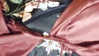 Girl makes video and sends to husband after going to work. MILF teases, mas