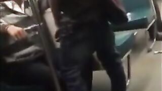 Asian twink get's BJ from older man in a subway 2